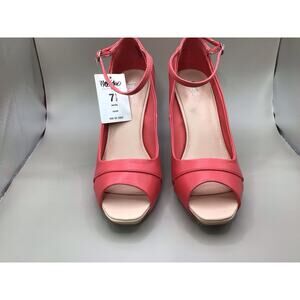 Mossimo Platform Pumps Round Open Toe Heel Size 7.5 Pink